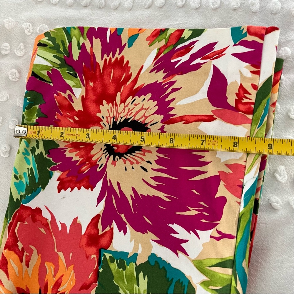 Bandolino Stretch Capri Pants Womens Size 10 Floral Print Cotton Blend. Wide leg - Picture 6 of 6